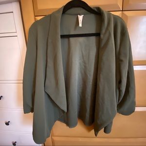 Women’s plus size blazer 3/4 length sleeve olive